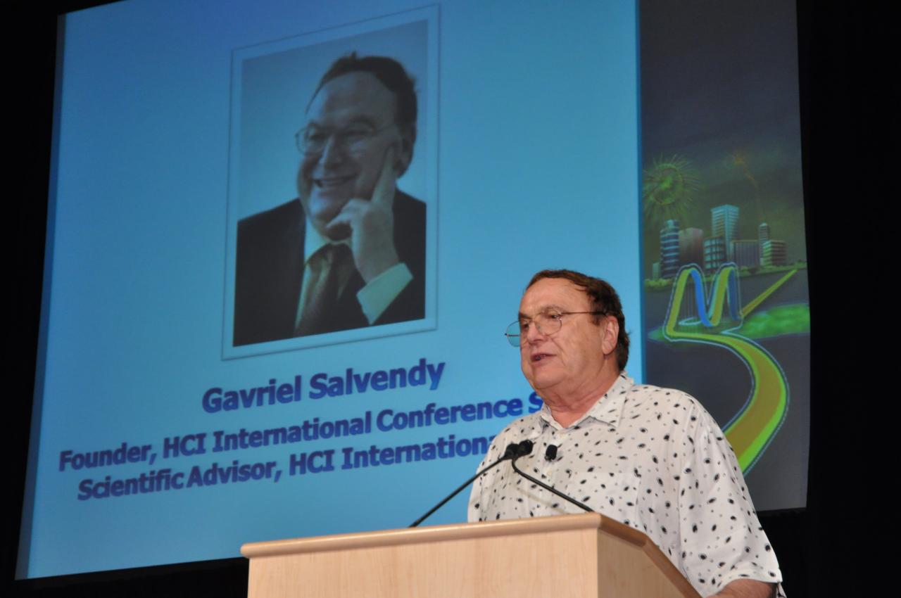 Prof. Gavriel Salvendy, Founder of the HCII Conference series and Scientific Advisor of HCII 2011